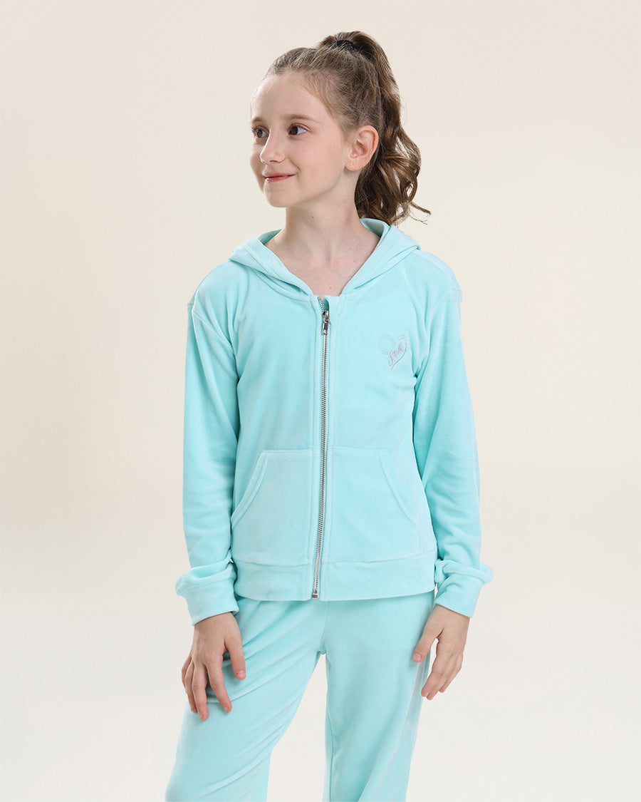 Mint Green All That & Velour Kids Matching Set