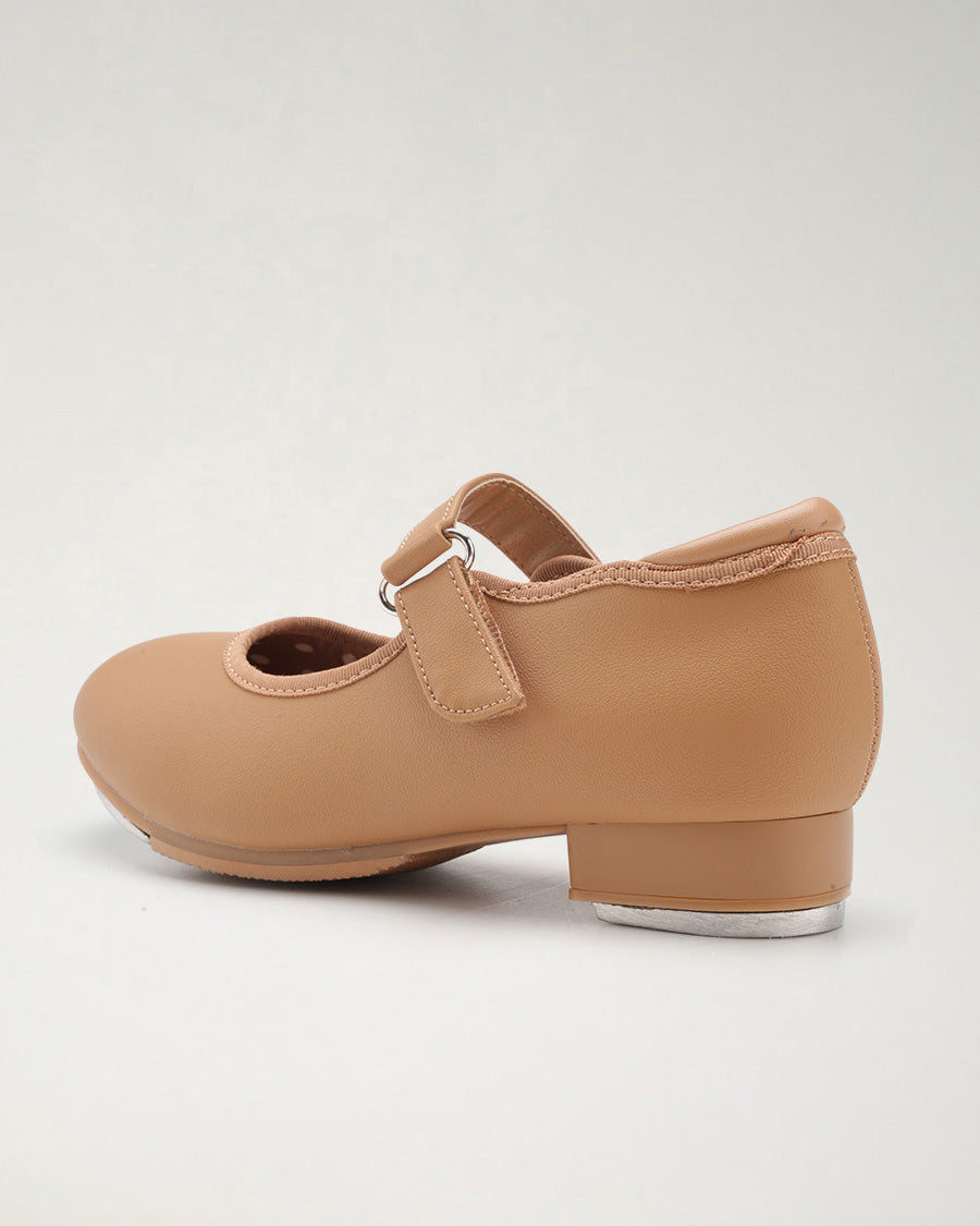 Tan Kids Tap Shoes | Easy-Strap Dance Flats
