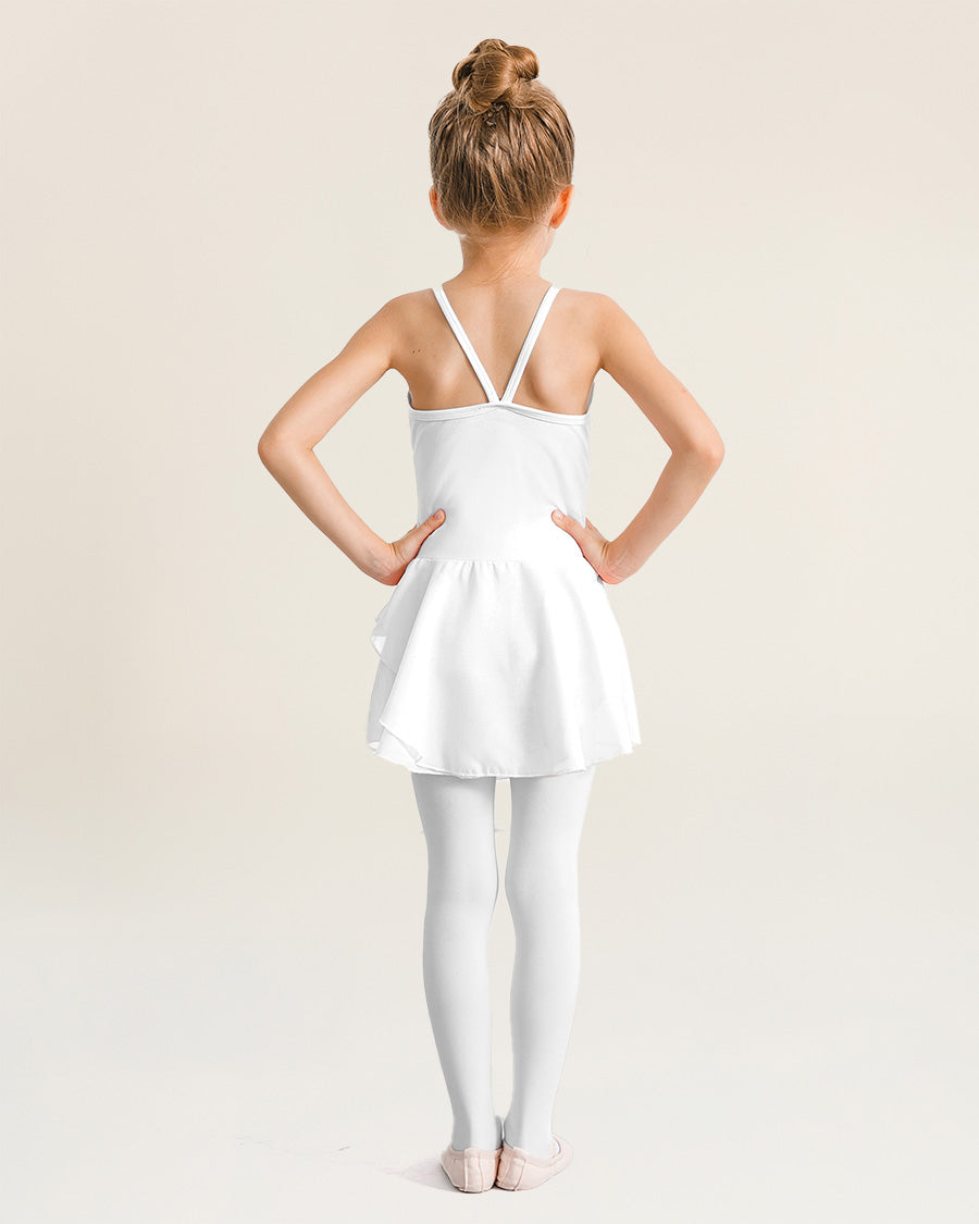 White Girls Camisole Dance Dress