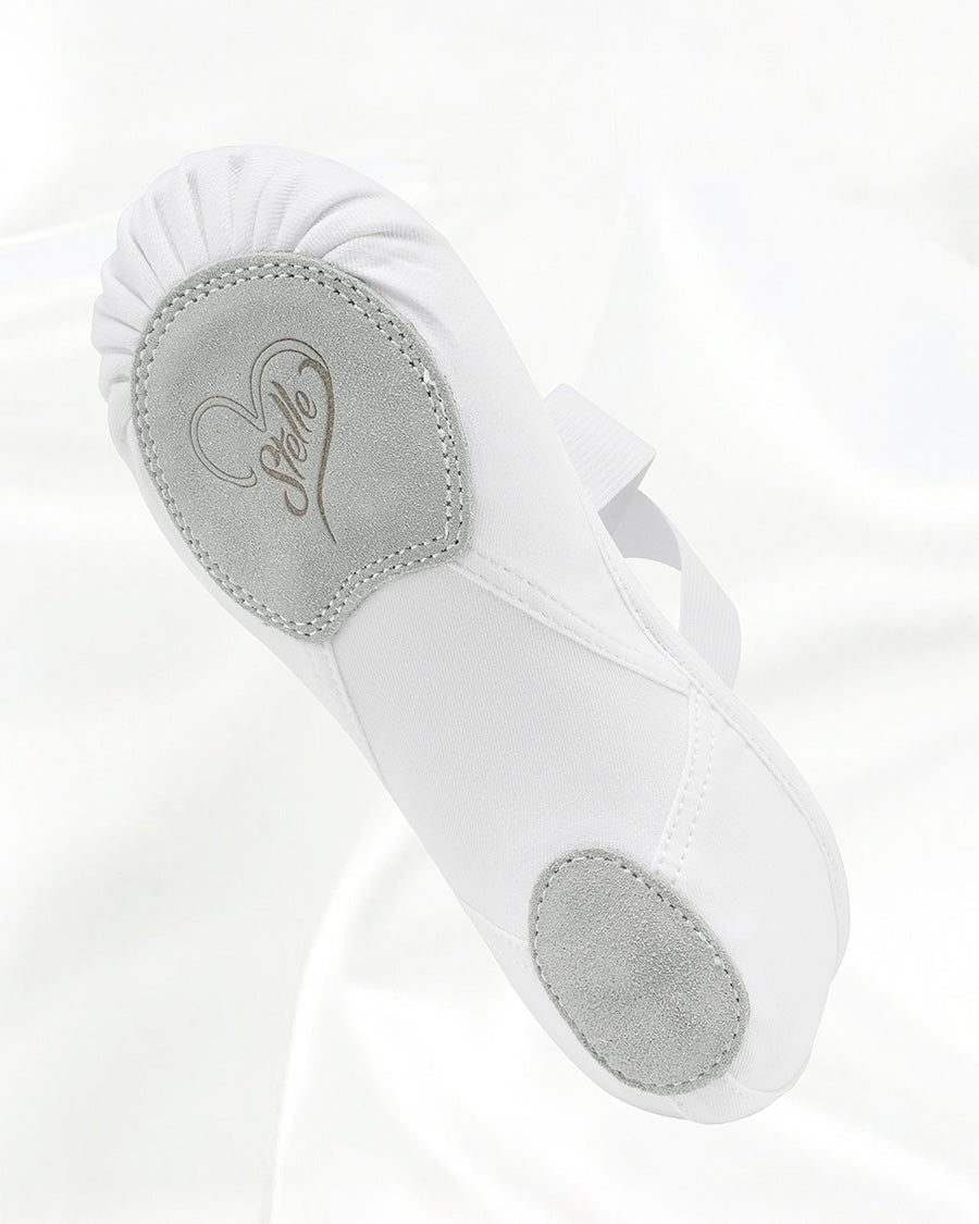 White Adults Canvas Split-Sole Dance Shoes