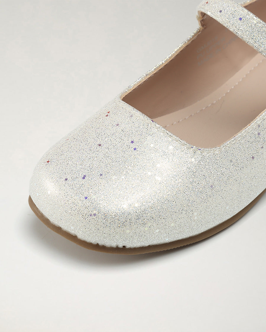 Pearl Glimmer Girls Low-Heel Dress Shoes