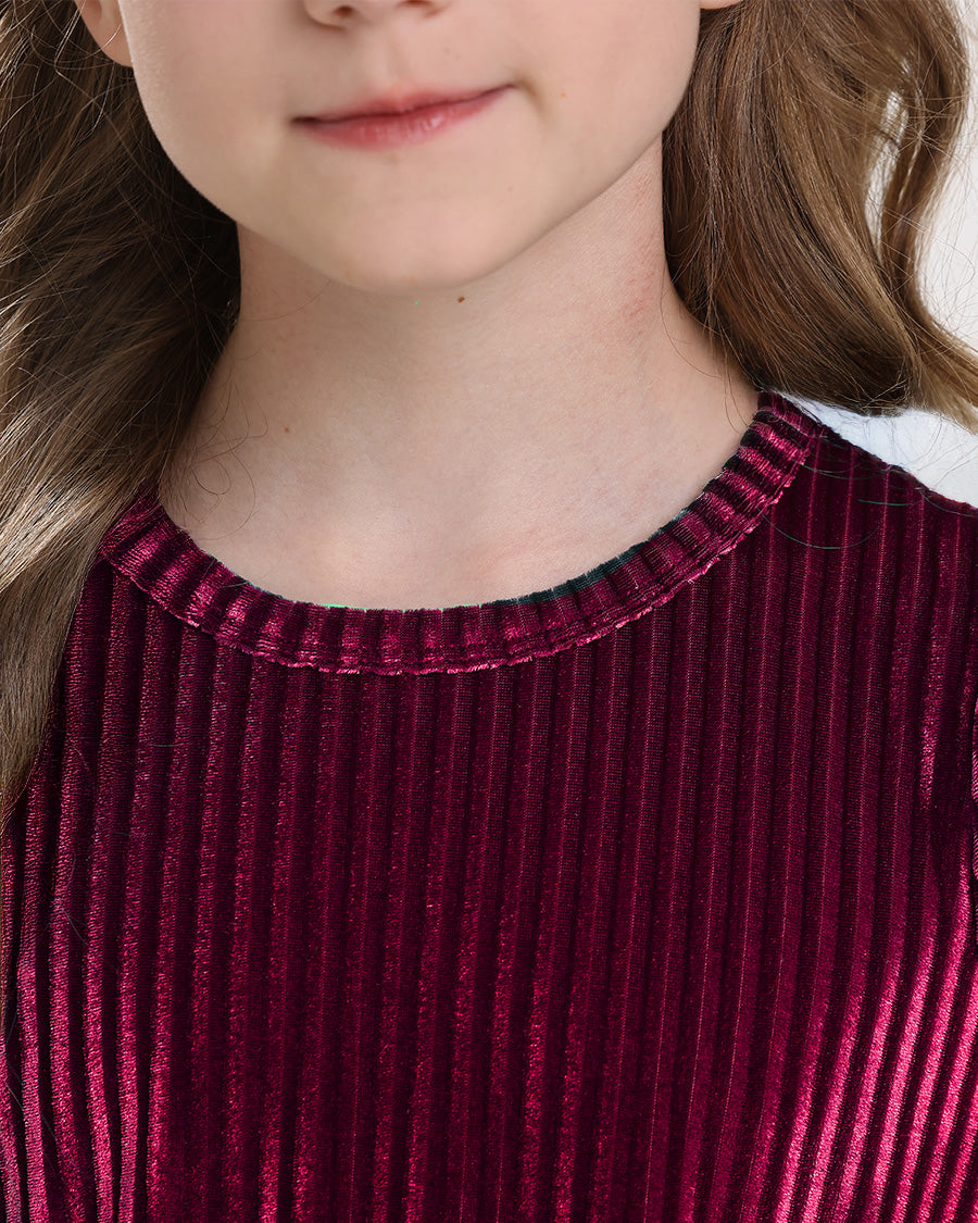 Ruby Girls Enchanted Velvet Long Sleeve Dress