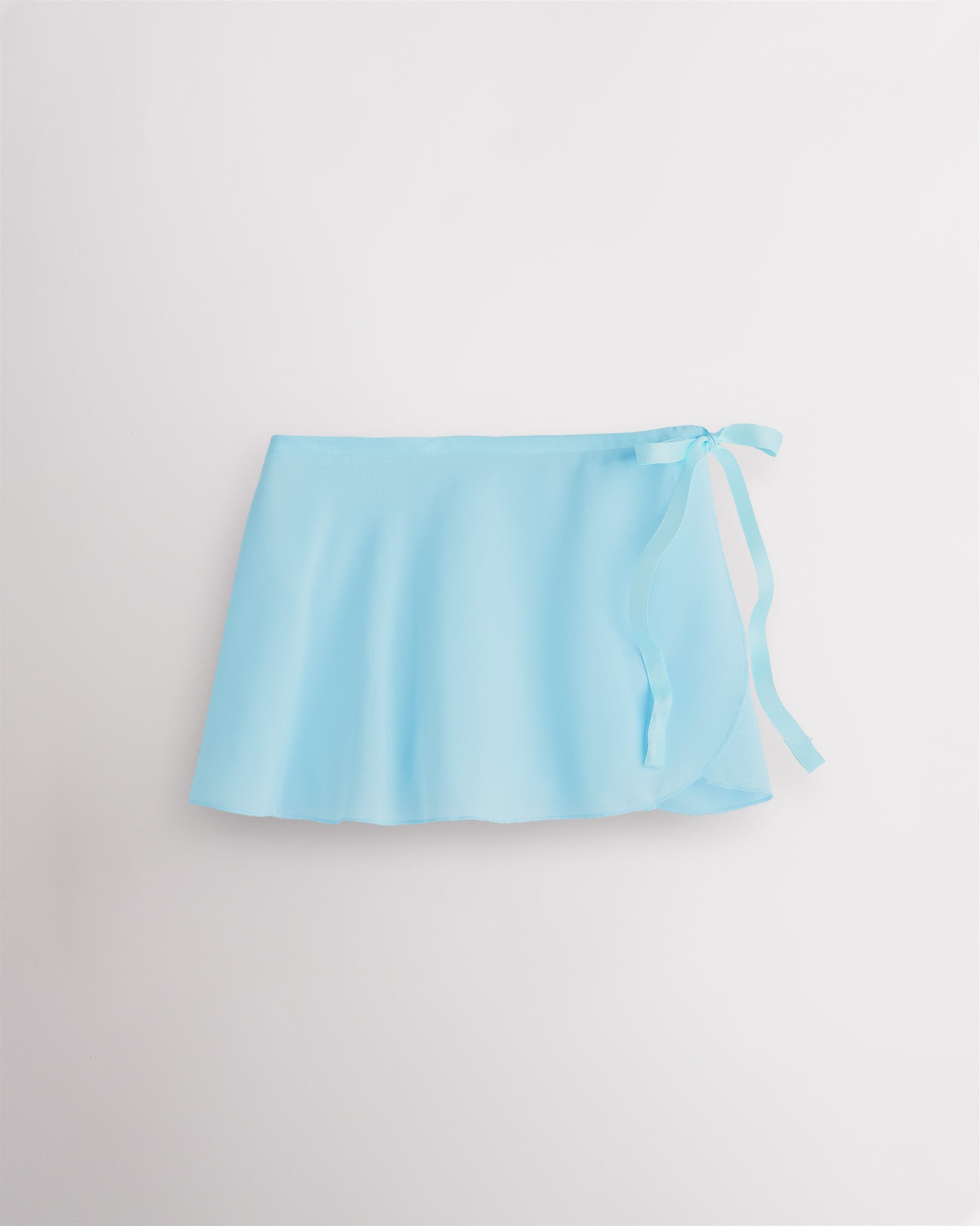 Girls Chiffon Wrap Skirt With Adjustable Tie in Pool Blue