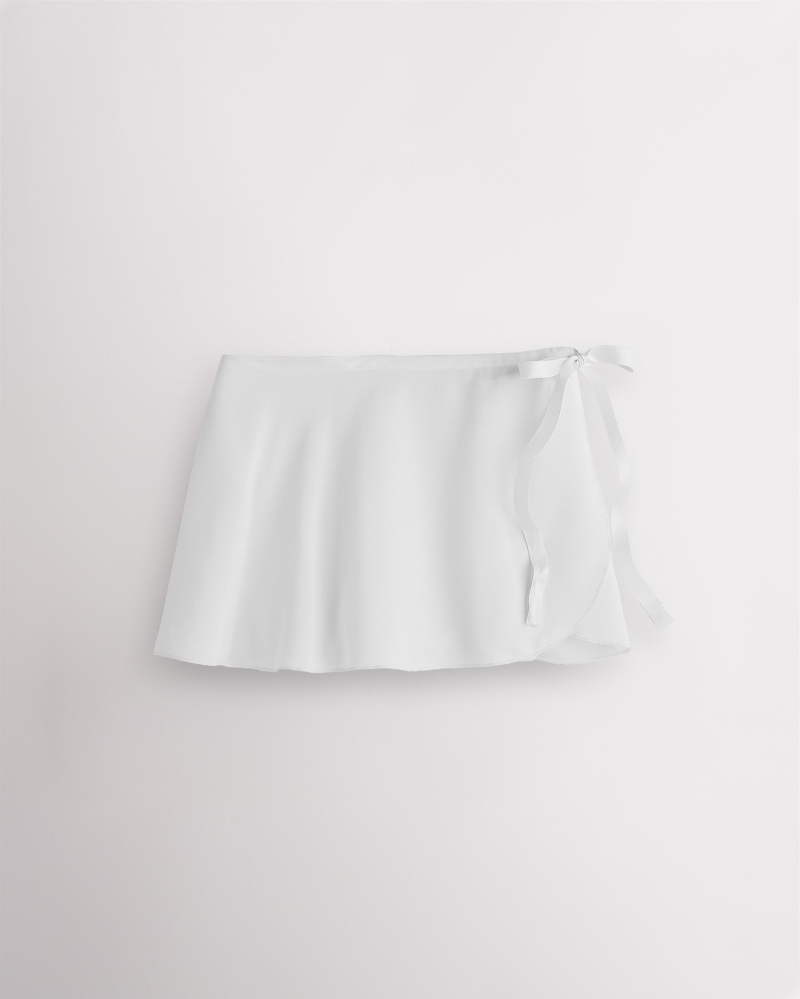 Girls Chiffon Wrap Skirt With Adjustable Tie in White