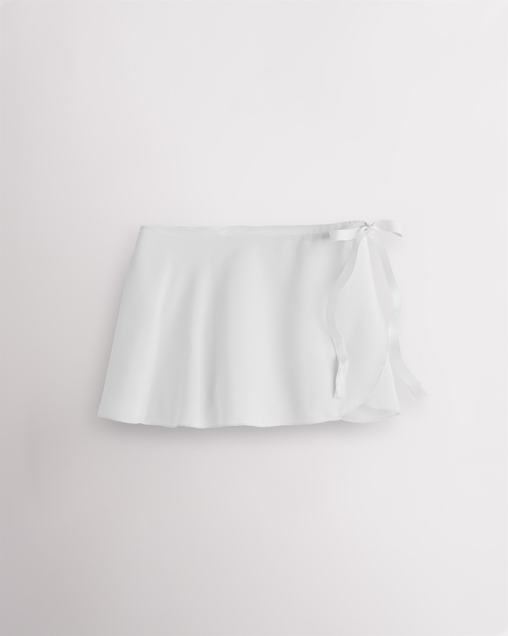 Girls Chiffon Wrap Skirt With Adjustable Tie in White