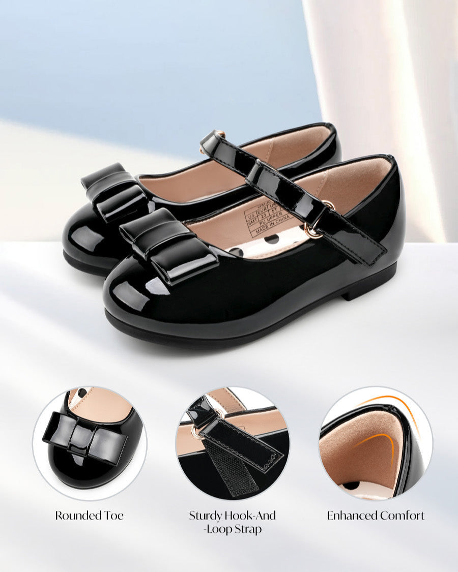 Black Girls Faux Leather Mary Janes