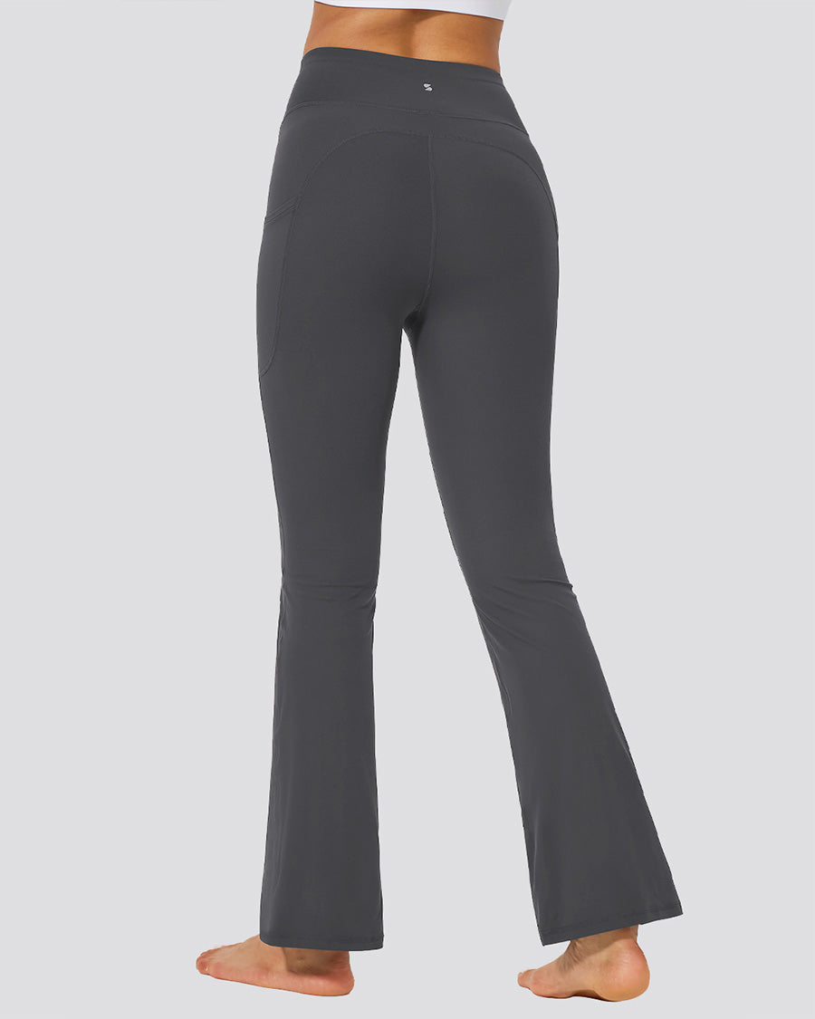 Graphite Grey Bootcut High Waisted Yoga Pants