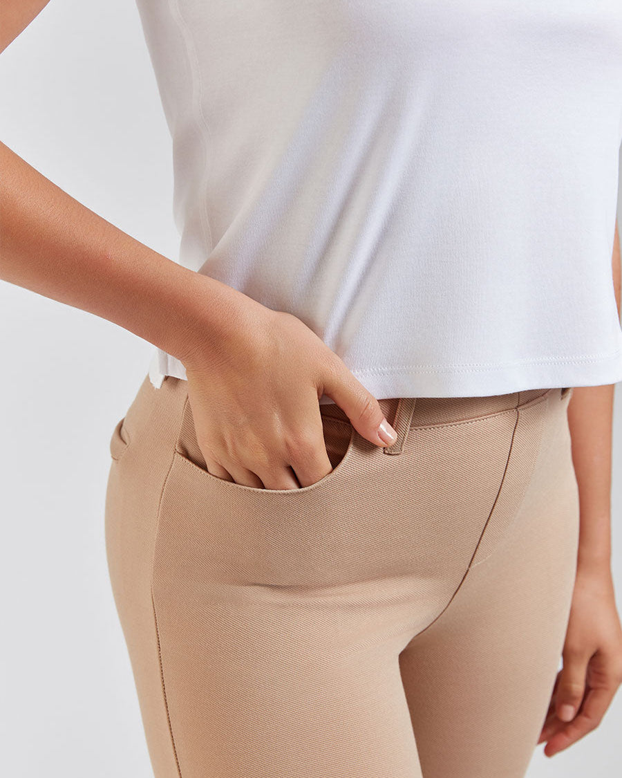 Khaki Women Business Casual Work Pants  | Bootcut