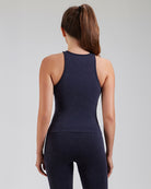 Seamless Wash Denim Navy Sports Tank
