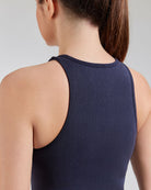 Seamless Wash Denim Navy Sports Tank