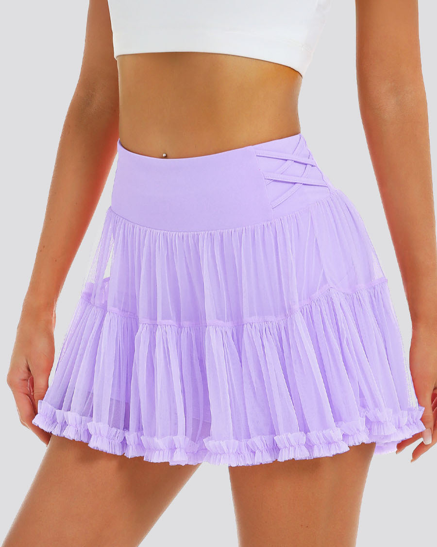 Lilac Criss-Cross Cake Skirt