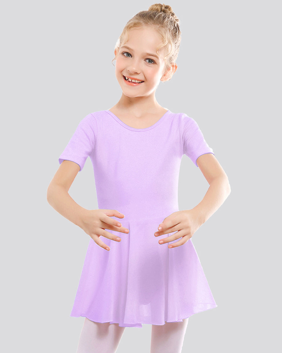 Lavender Girls Short Sleeve Dress