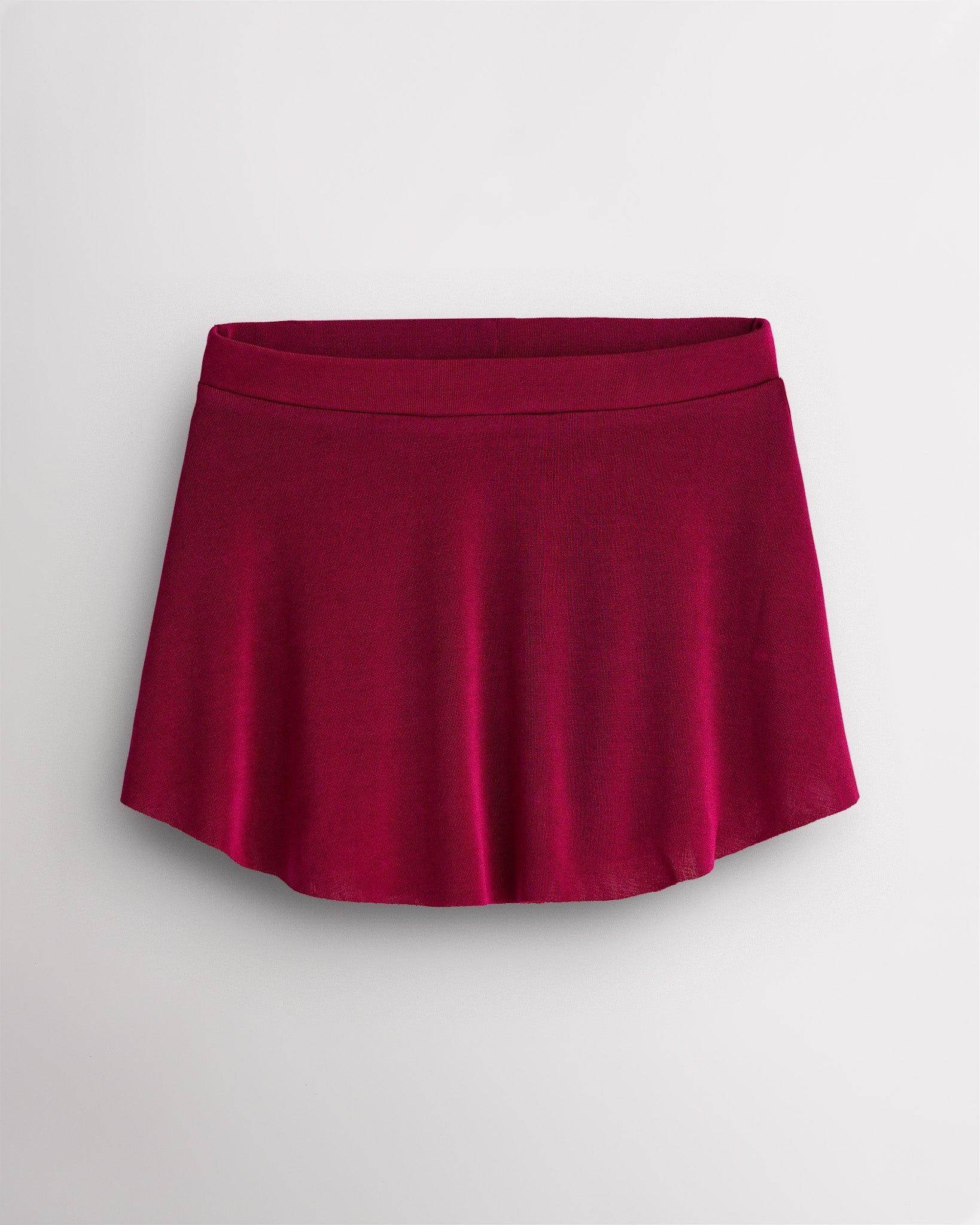 Women Ballet Wrap Skirt Pull-On in Burgundy