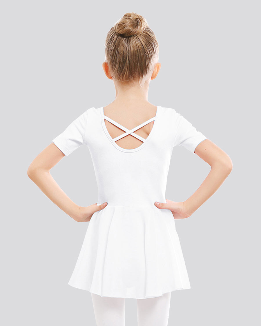 White Girls Short Sleeve Dress