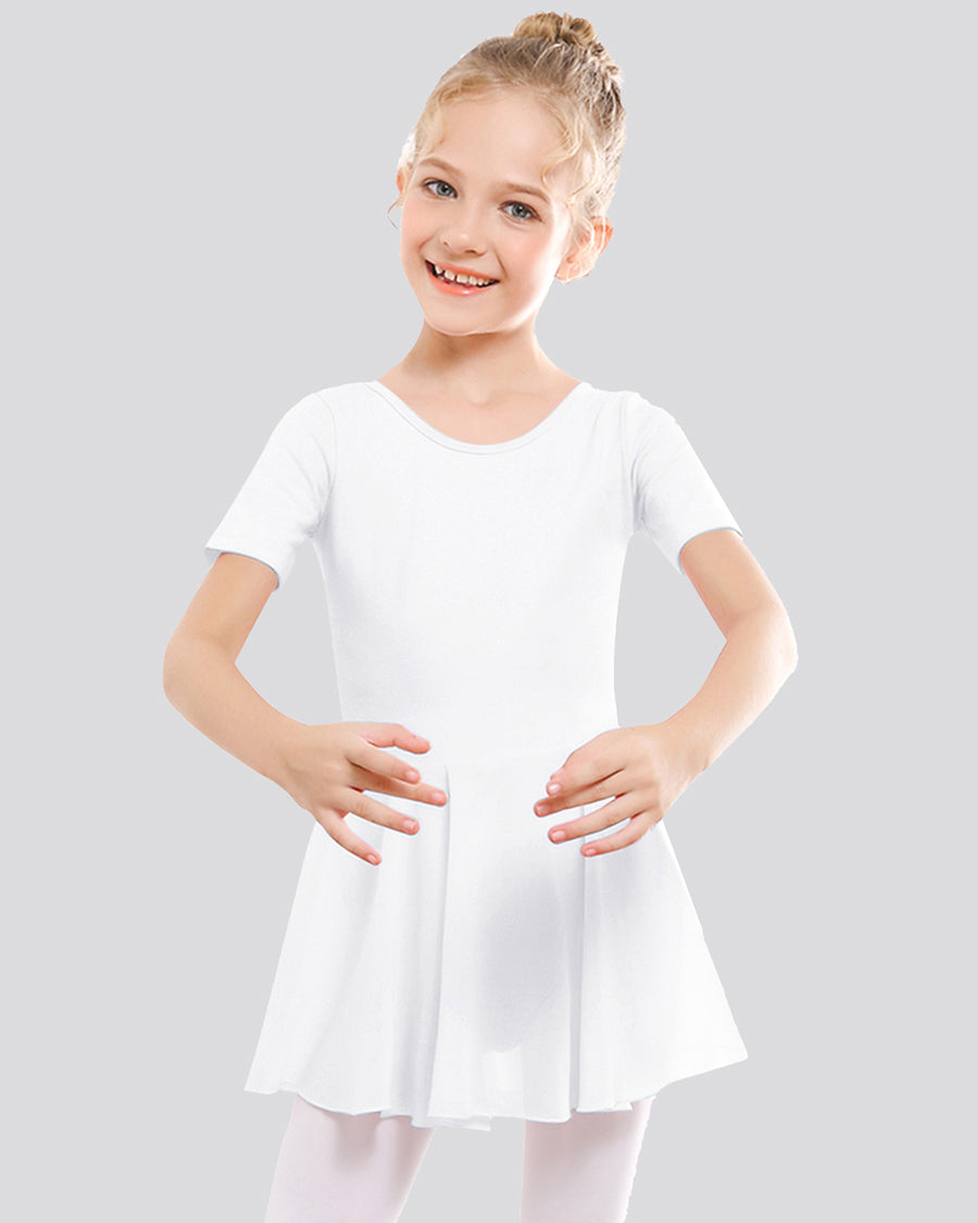 White Girls Short Sleeve Dress