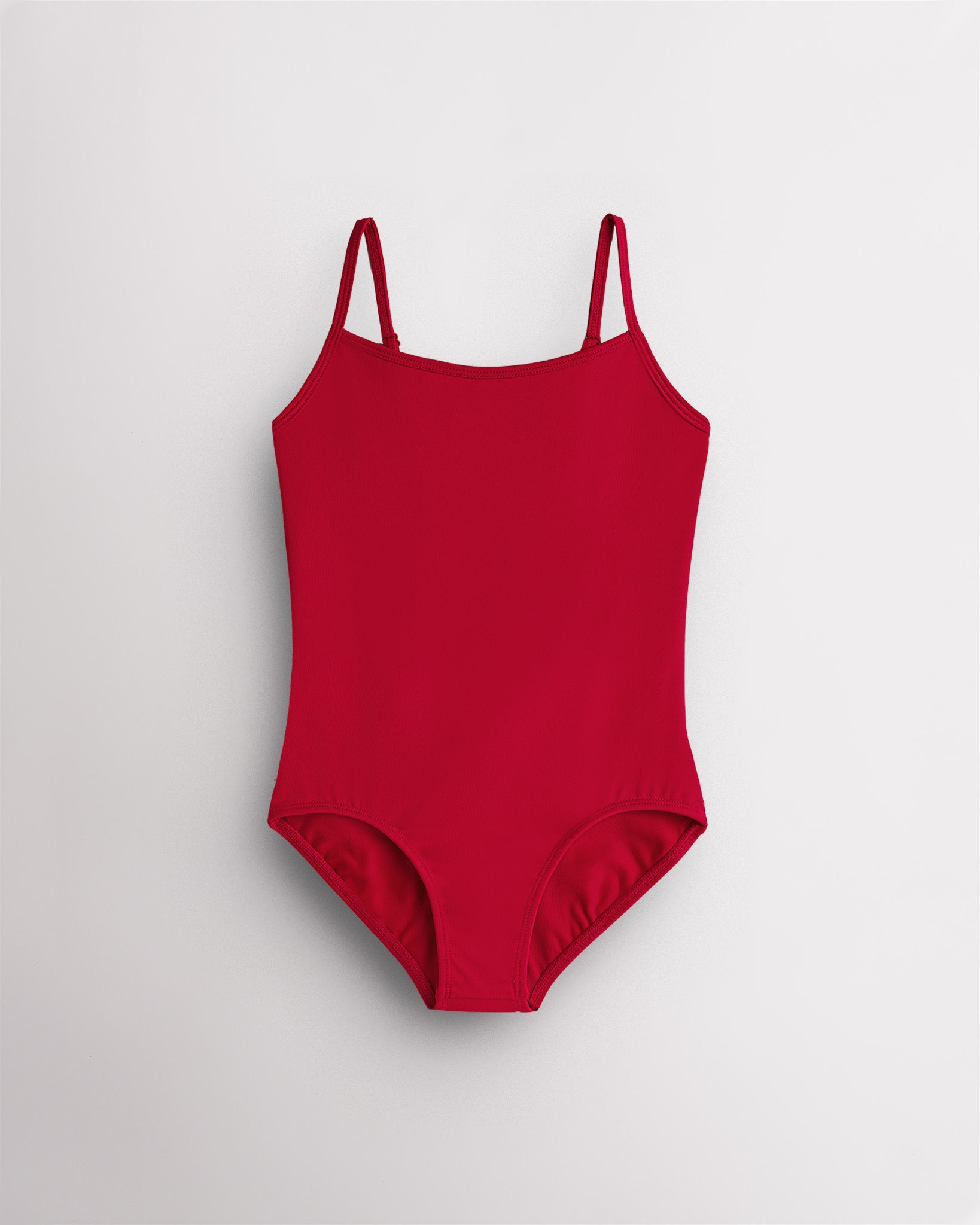 Girls Performance Camisole Leotard in Crimson