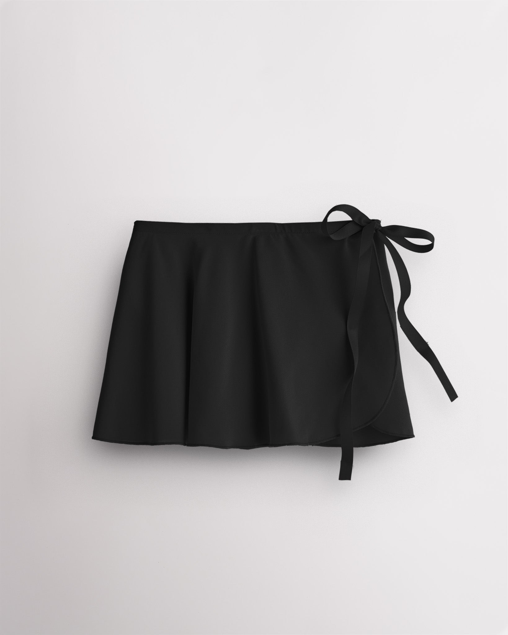 Girls Chiffon Wrap Skirt With Adjustable Tie in Black