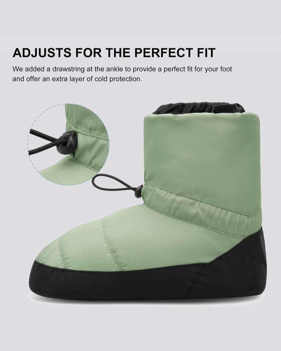 Green Kids Ballet Booties