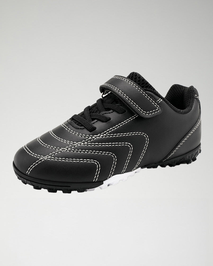 Black Kids Unisex Soccer Cleats