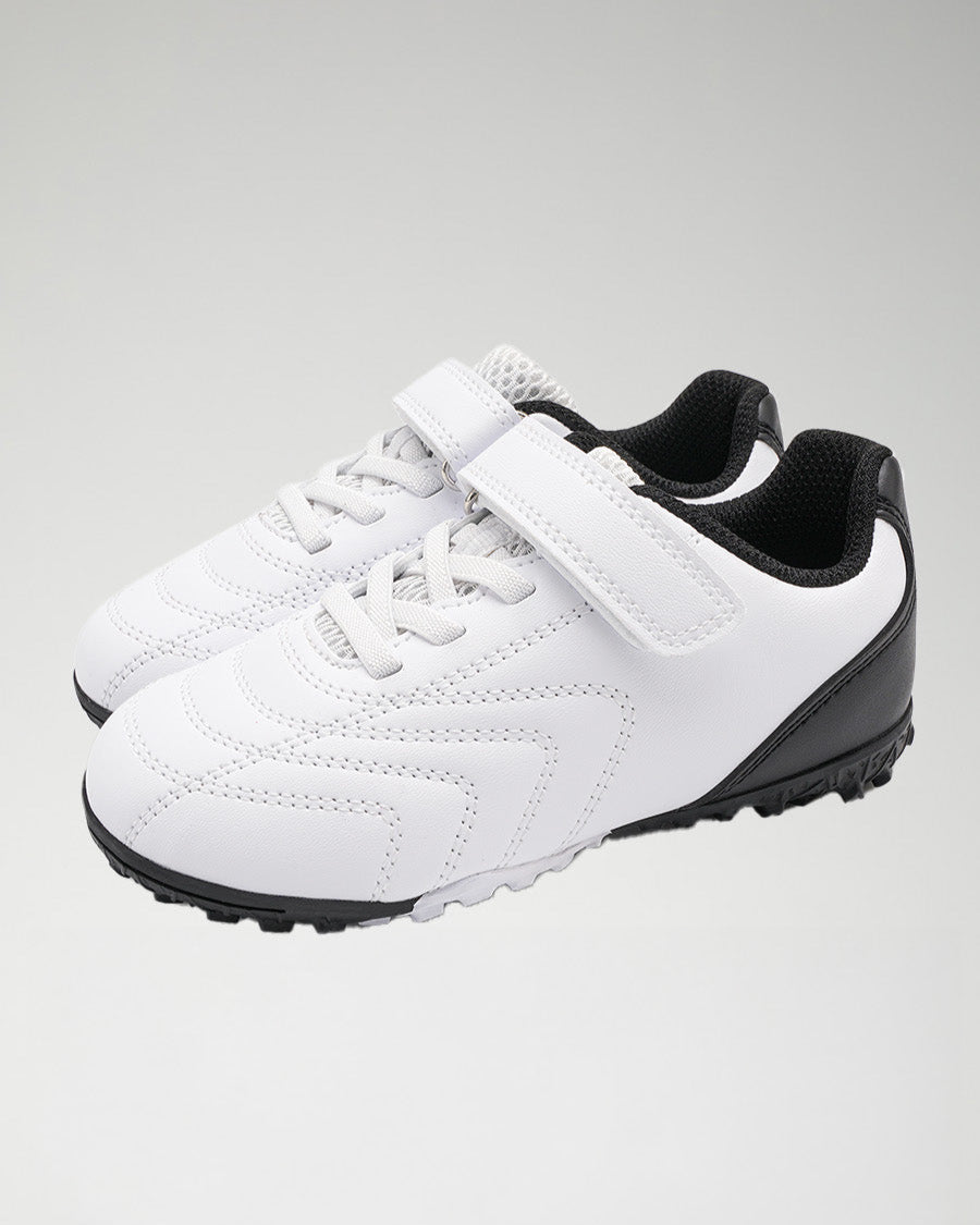 White Kids Unisex Soccer Cleats