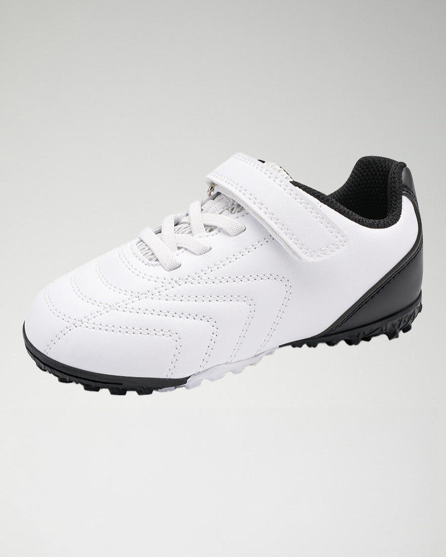 White Kids Unisex Soccer Cleats