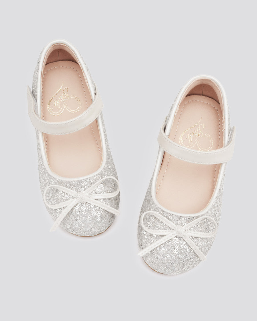 Silver Girls Classic Mary Jane Shoes