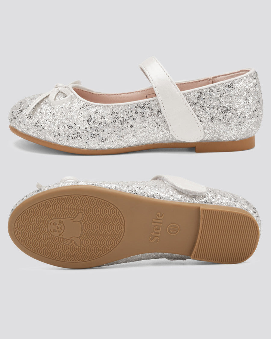 Silver Girls Classic Mary Jane Shoes