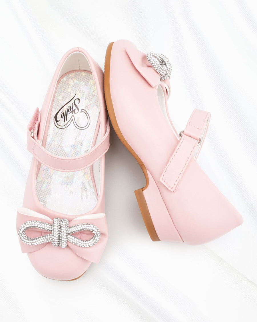 Pink Girls Closed Toe Mary Jane Shoes