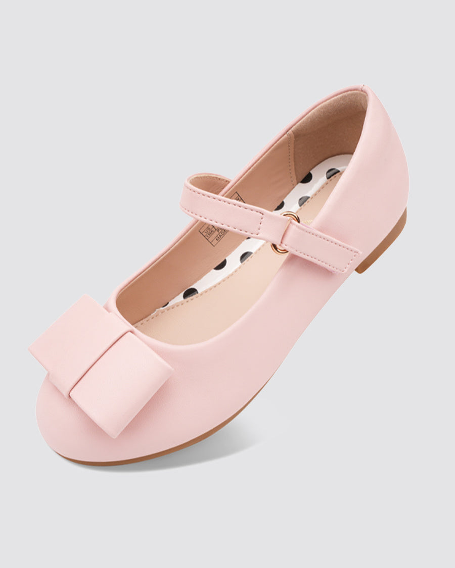 Pink Girls Faux Leather Mary Janes