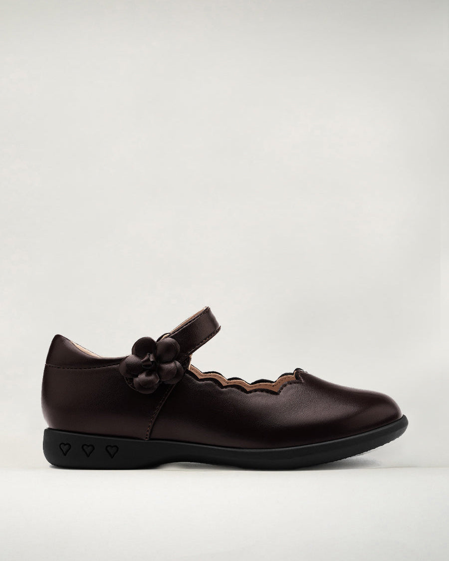 Brown Girls Mary Jane Dress Flats - View 1