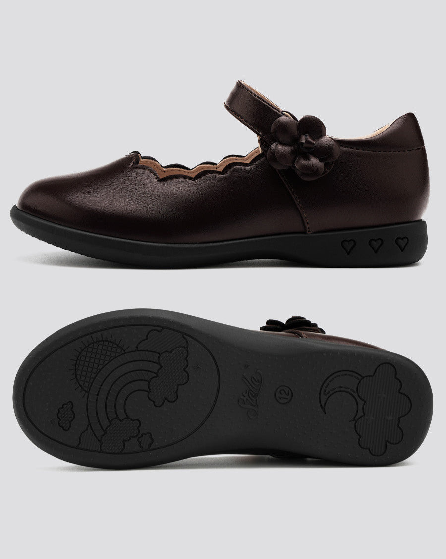 Brown Girls Mary Jane Dress Flats - View 3