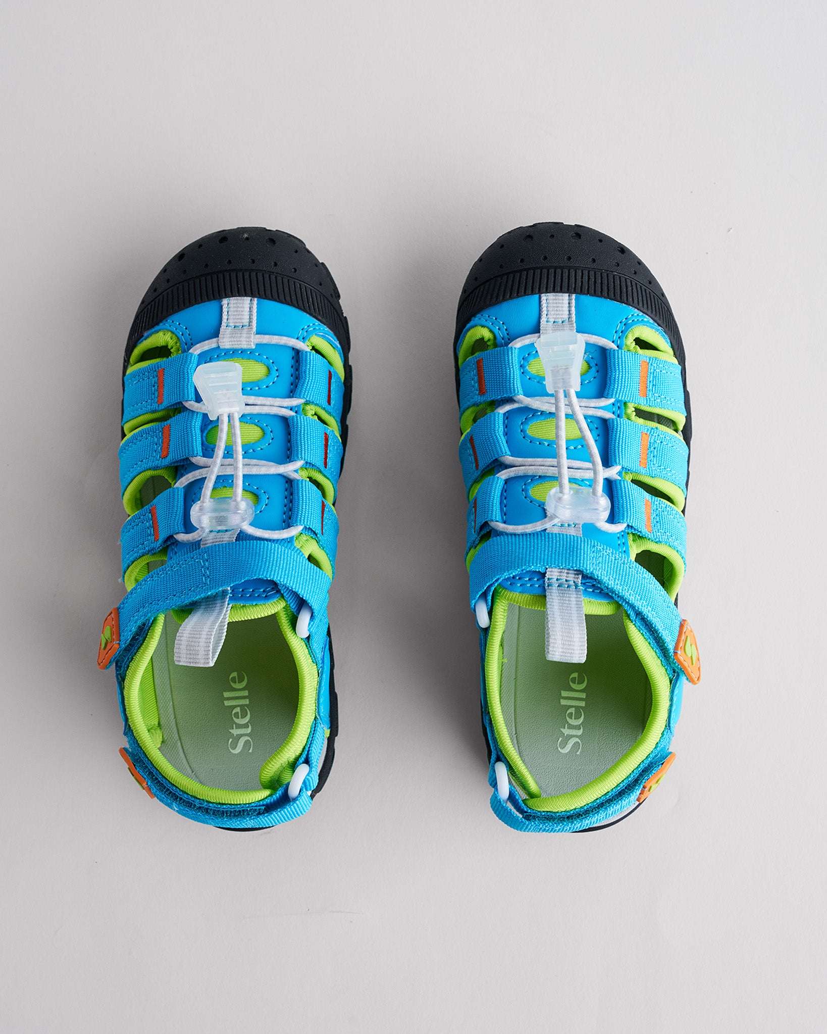 Kids Closed Toe Sport Sandals in Acid Blue