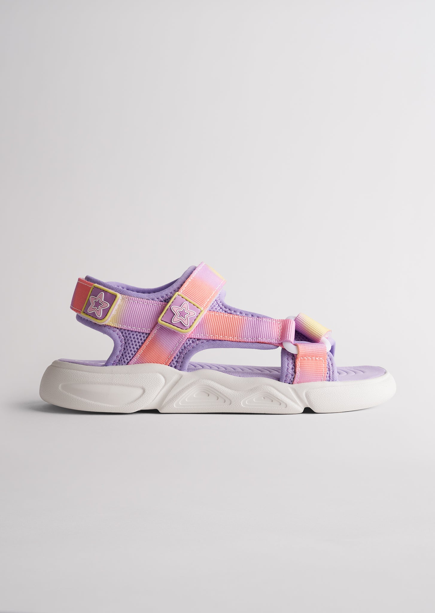 Sunset Glow kids sandals with triple adjustable straps and lightweight cushioned sole