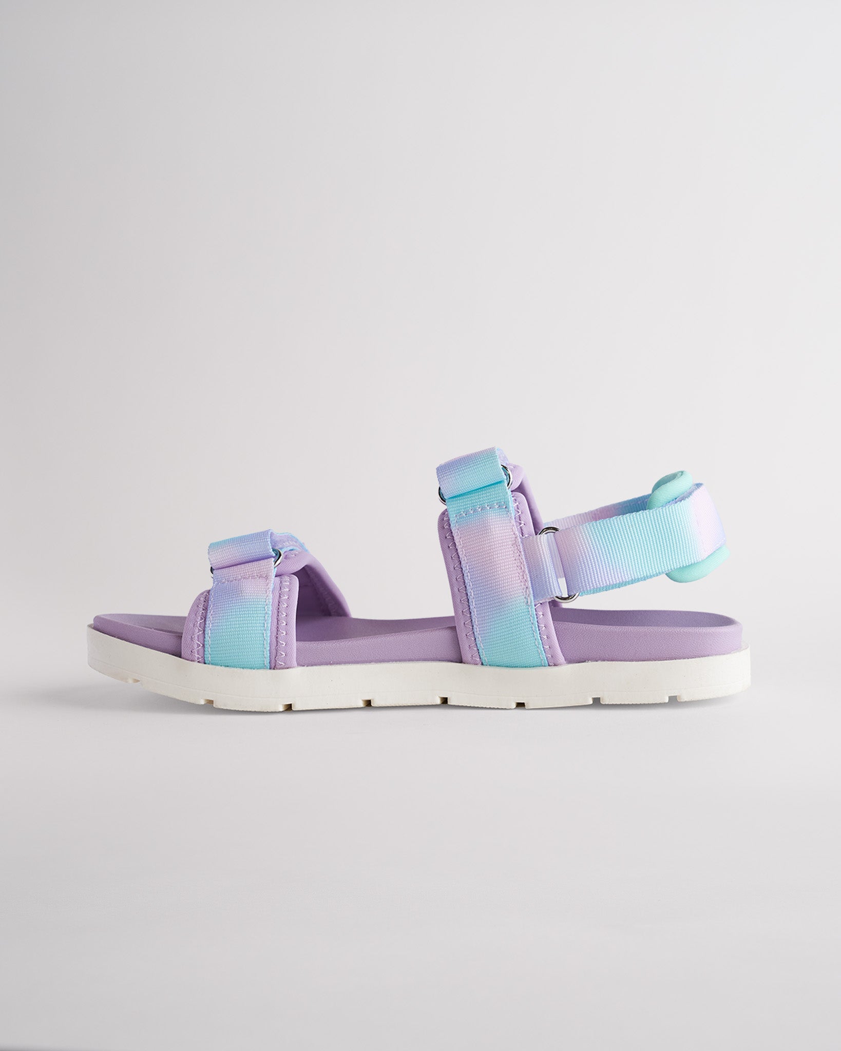 Kids Adjustable Velcro Sport Sandals in Lilac Mint