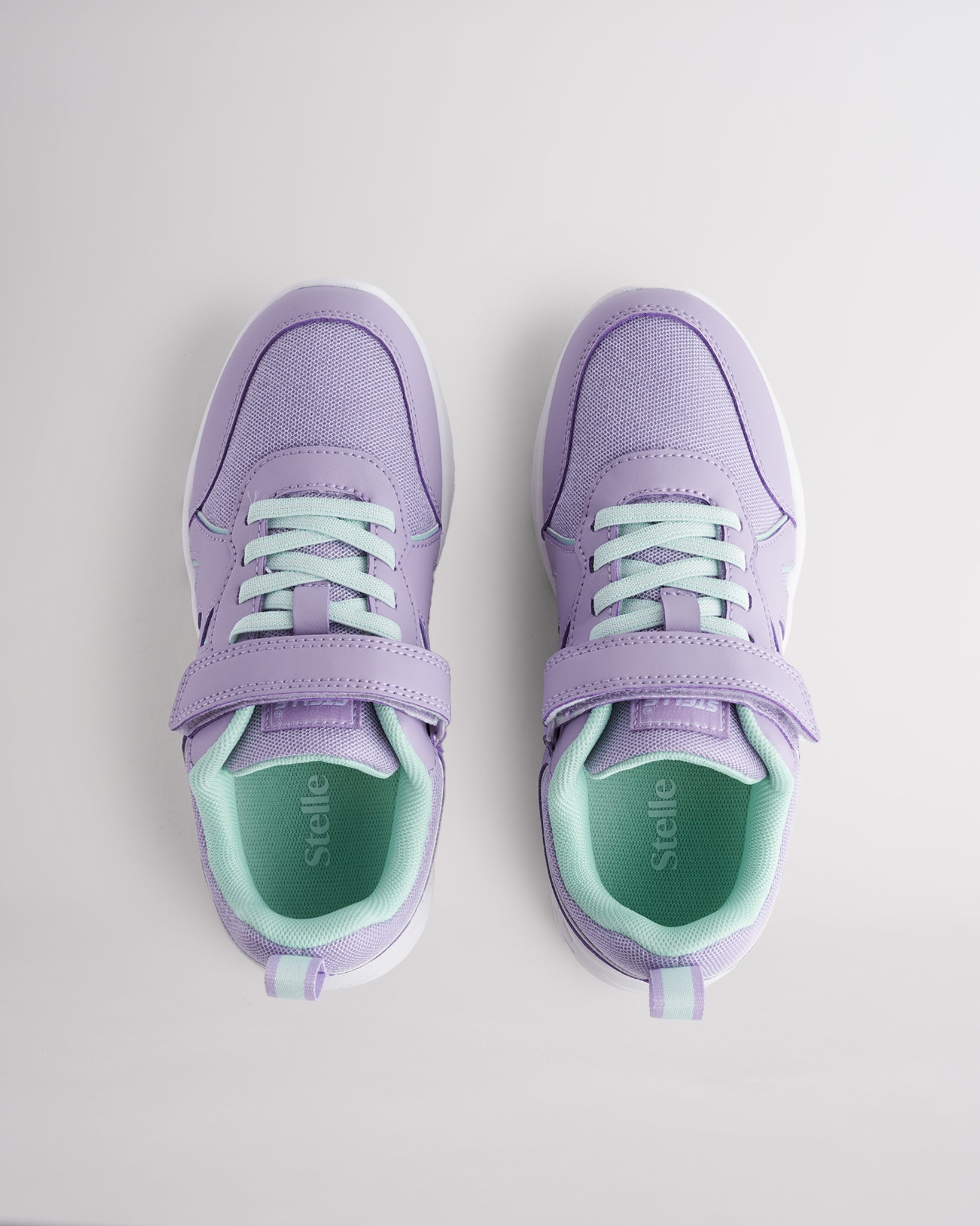 Kids Running Shoes with Straps in Lavender