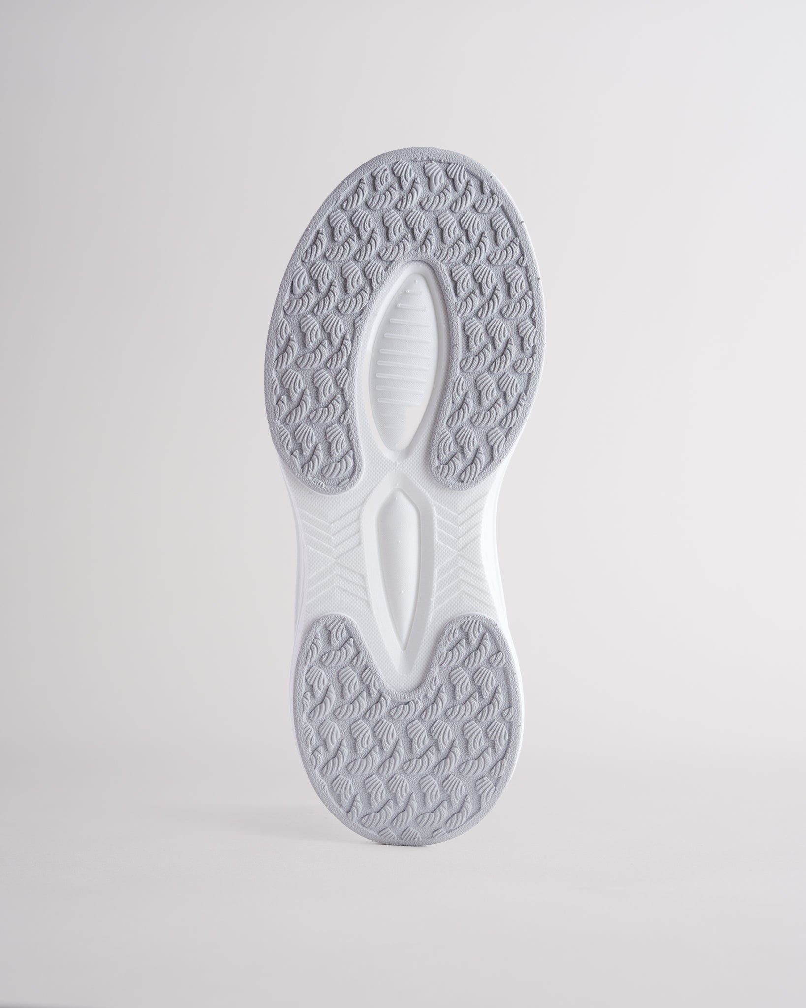 Kids White lace-up running sneakers with cushioned white sole