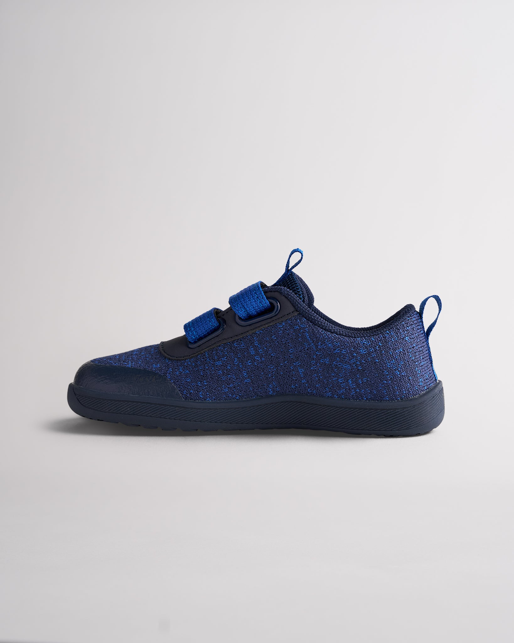 Lightweight kids barefoot shoes with adjustable hook-and-loop straps and flexible sole