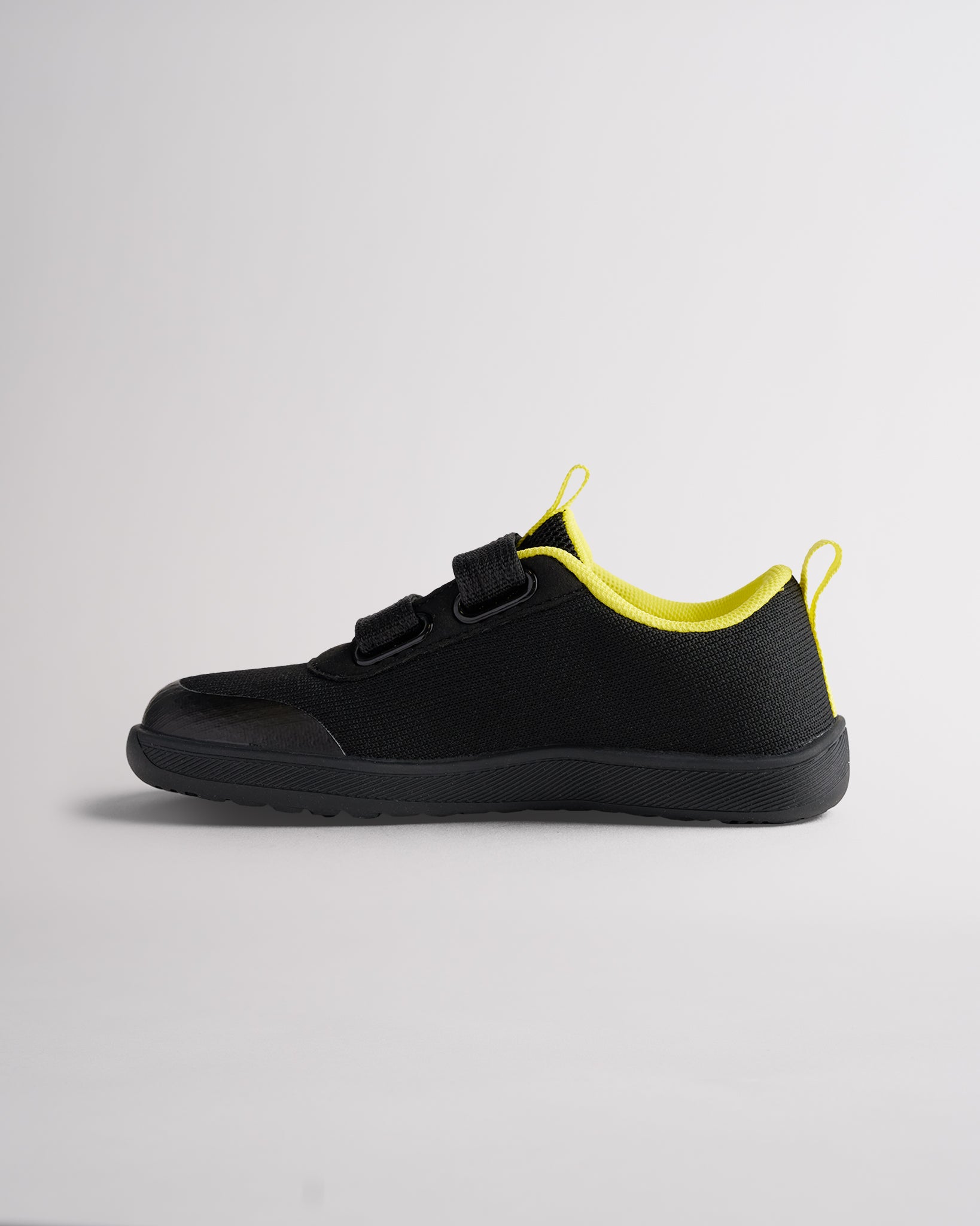 Lightweight kids barefoot shoes with adjustable hook-and-loop straps and flexible sole