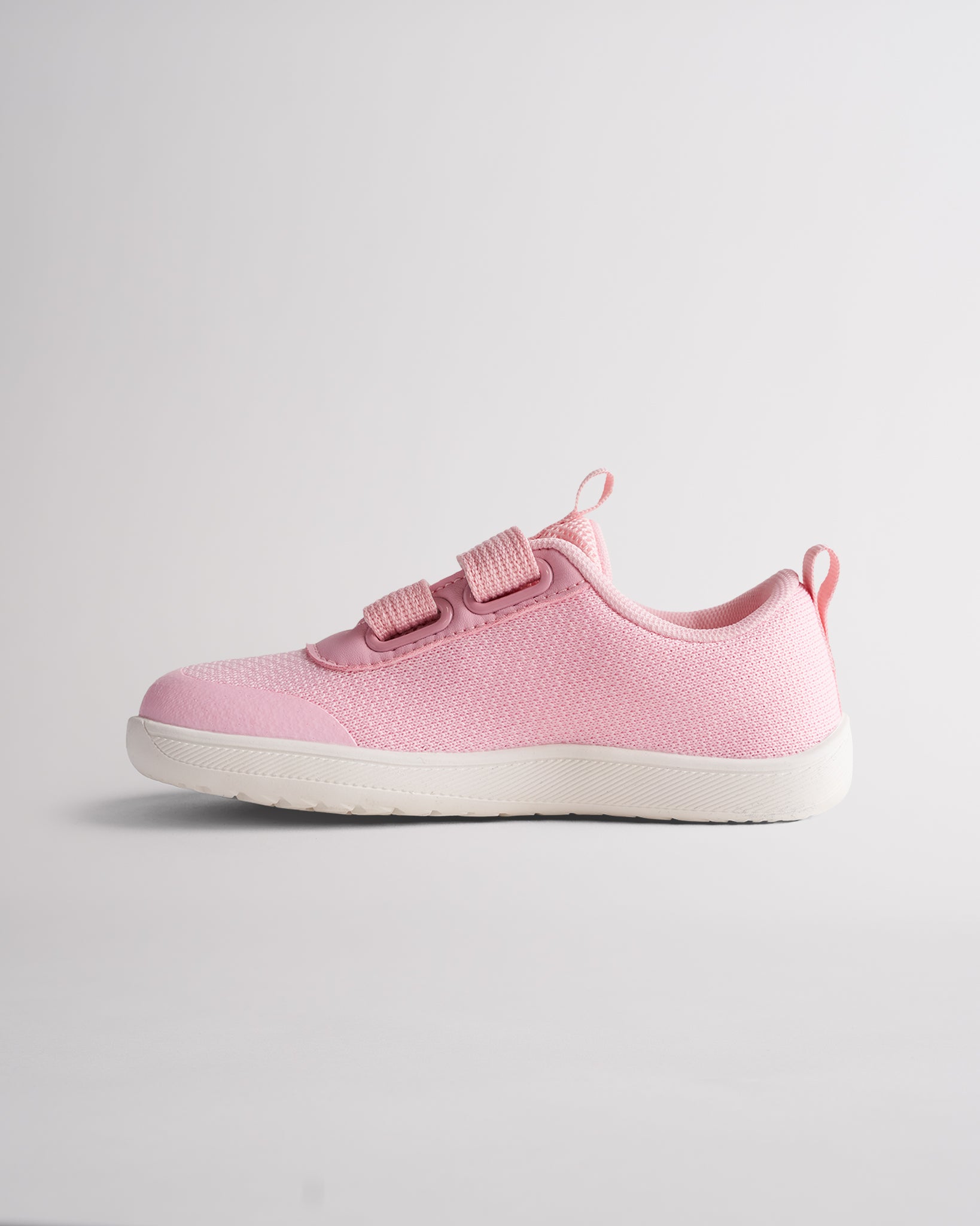 Lightweight kids barefoot shoes with adjustable hook-and-loop straps and flexible sole