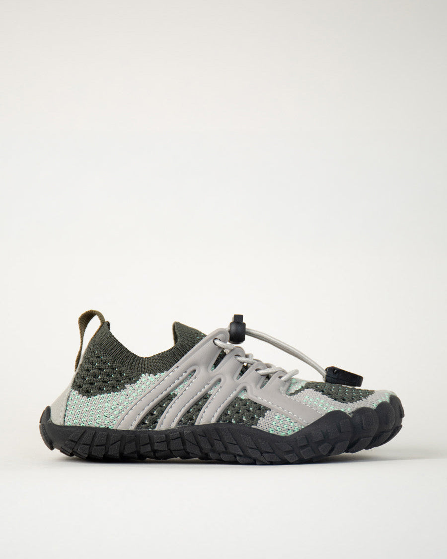 Grey Kids Water Shoes with Adjustable Laces