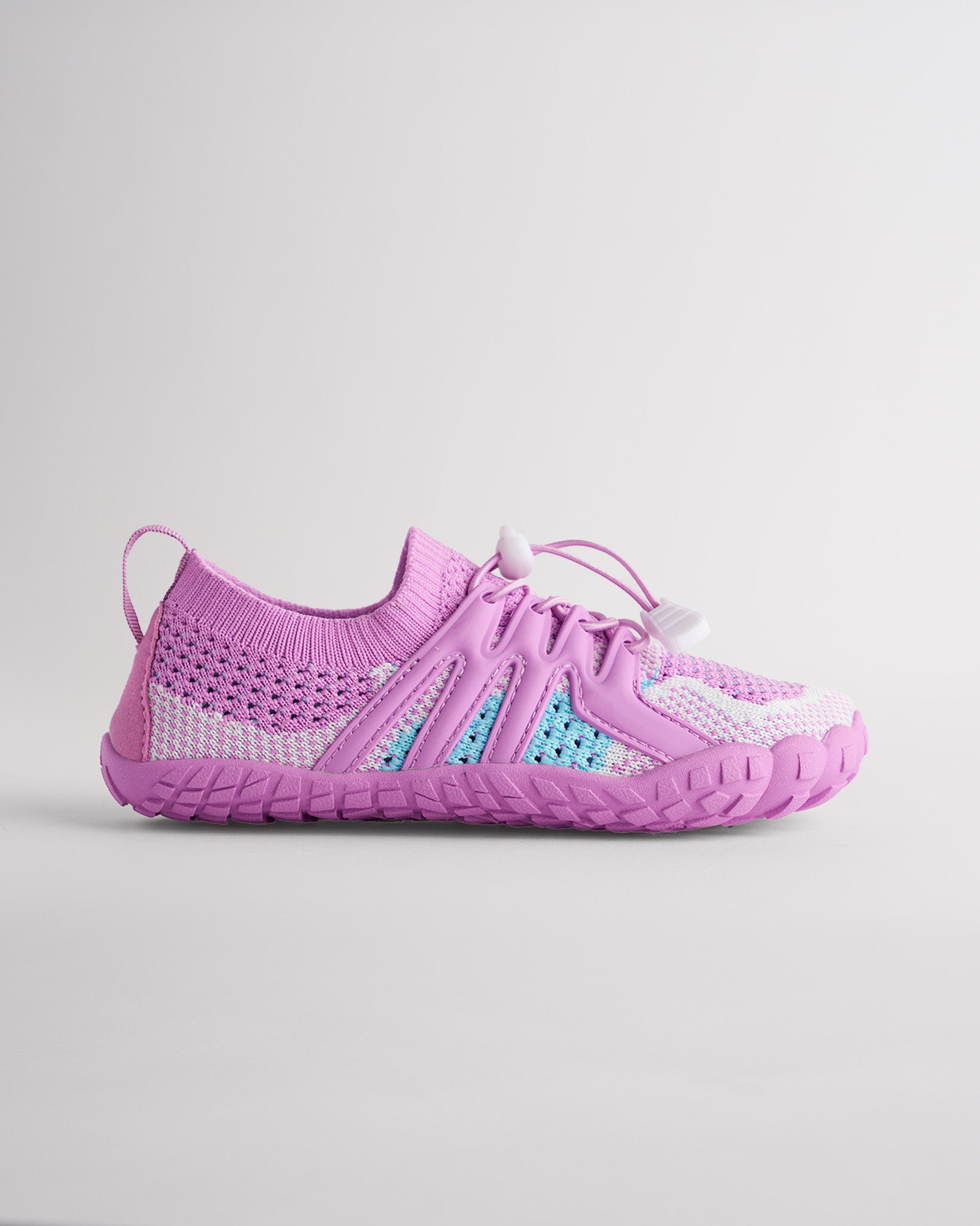 Kids Water Shoes with Adjustable Laces in Grape Bubblegum
