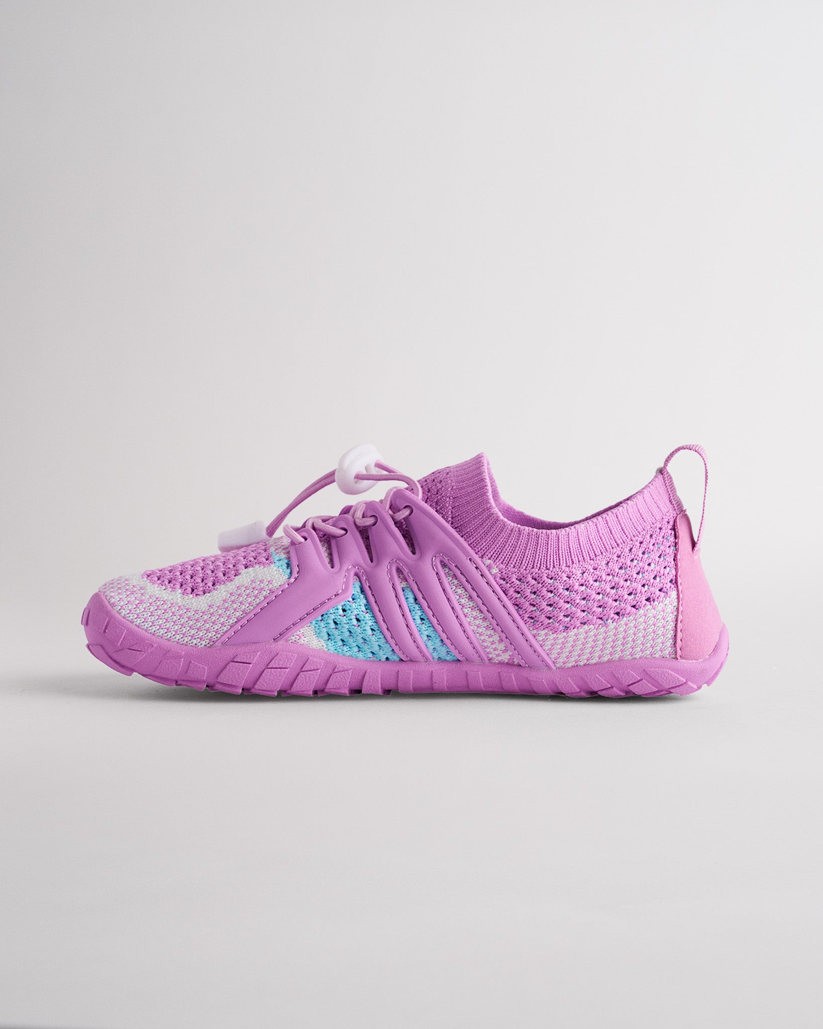 Kids Water Shoes with Adjustable Laces in Grape Bubblegum