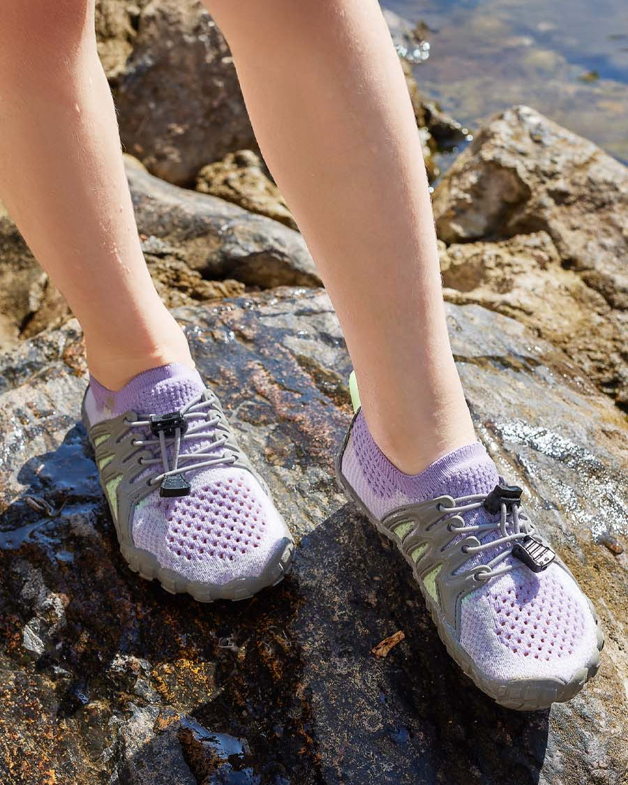 Light Purple Water Shoes with Adjustable Laces