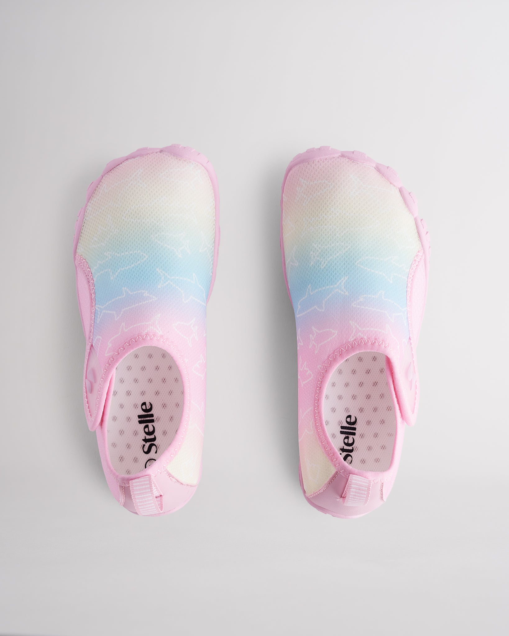 Kids StelleMesh Slip-On Free Toe Water Shoes in Rainbow