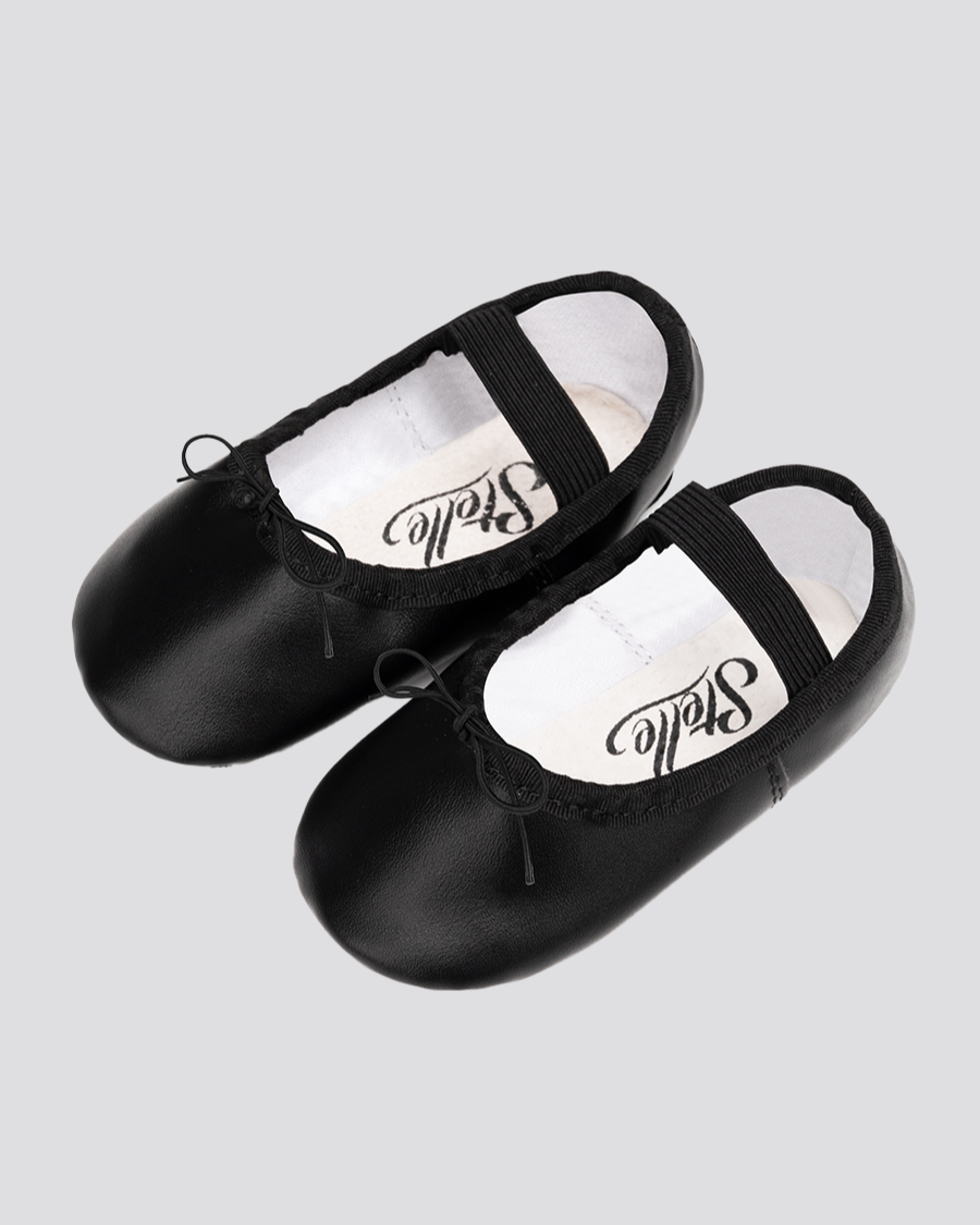 Black Kids PU Ballet Shoes