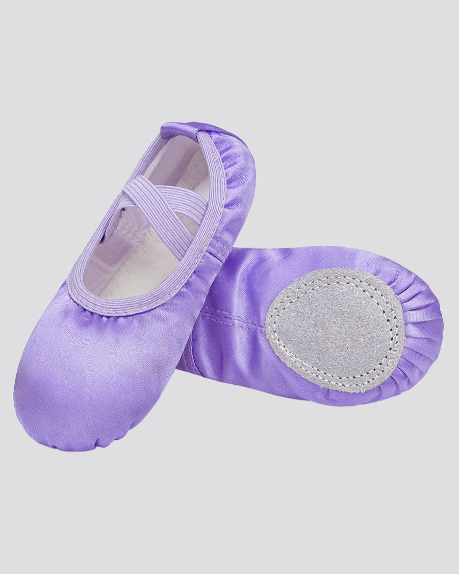 Purple Kids Satin Ballet Shoes