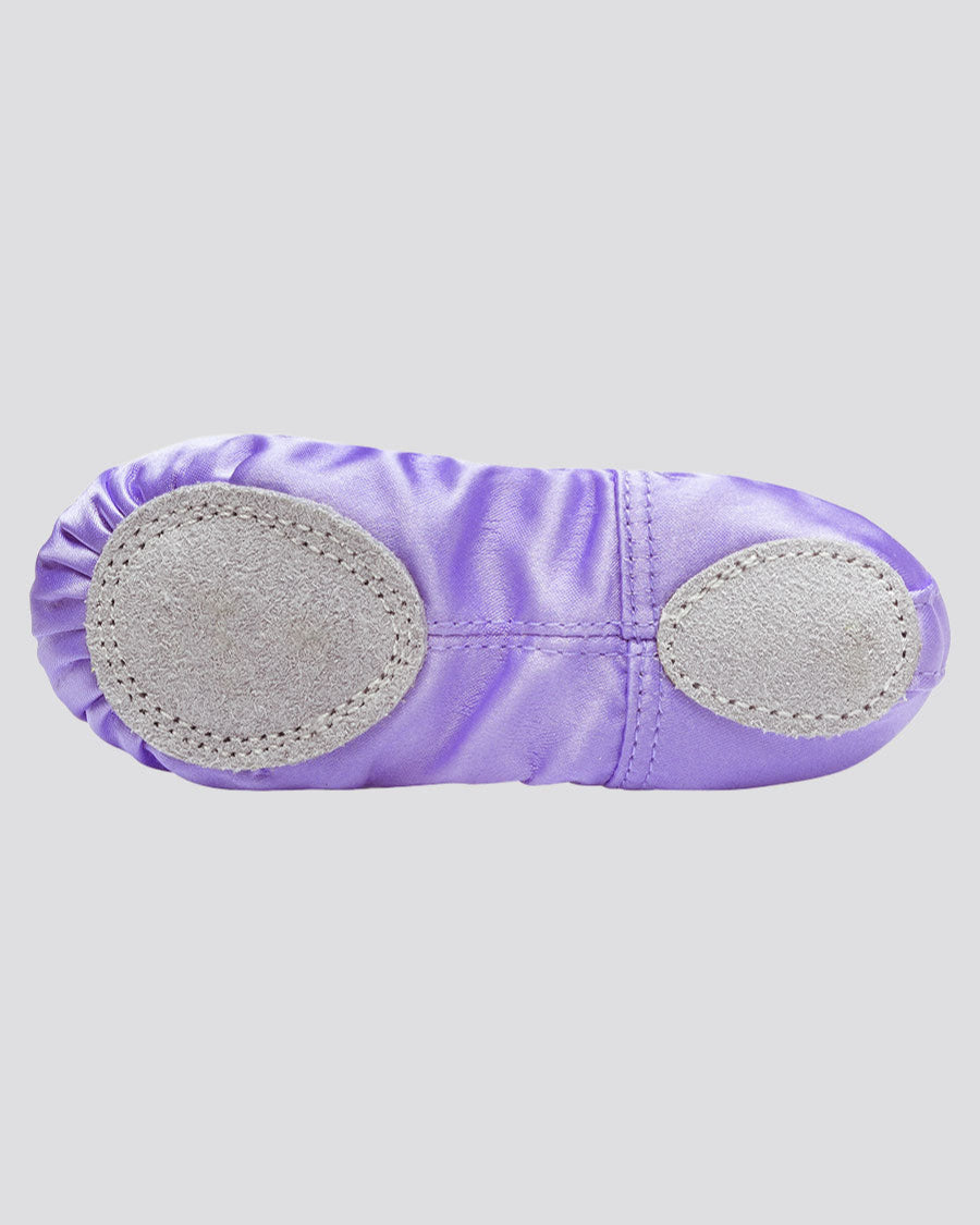 Purple Kids Satin Ballet Shoes