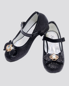 Black Girls Crown Glitter Mary Jane Dress Shoes