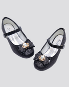 Black Girls Crown Glitter Mary Jane Dress Shoes