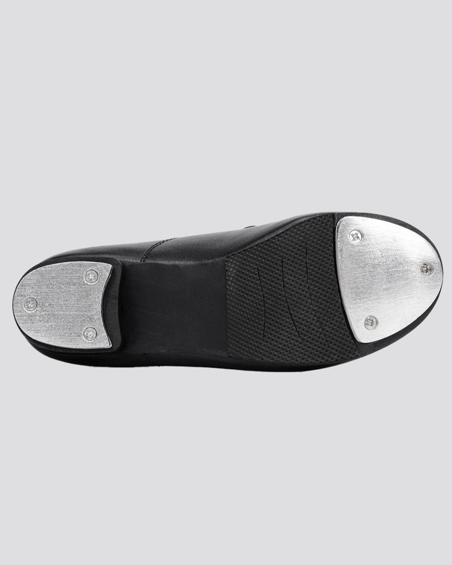 Black Kids Lace Up PU Leather Tap Shoes